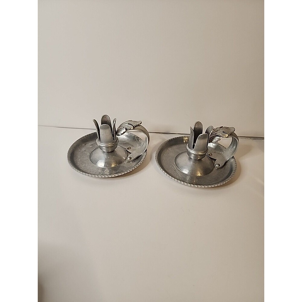 Hand Wrought Trade Continental Mark Silverlook 712 Hammered Aluminum Candlestick